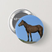 Wild Mustang Horse Ronde Button 5,7 Cm (Voorkant /achterkant)