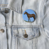 Wild Mustang Horse Ronde Button 5,7 Cm (In situ)