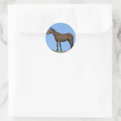 Wild Mustang Horse Ronde Sticker (Tas)