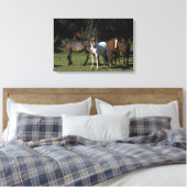 Wild Mustang Horses 1 Canvas Afdruk (Insitu (Slaapkamer))