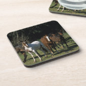 Wild Mustang Horses 1 Drankjes Onderzetter (Linkerzijde)