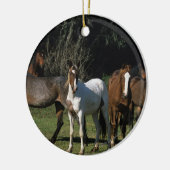 Wild Mustang Horses 1 Keramisch Ornament (Links)