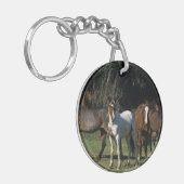 Wild Mustang Horses 1 Sleutelhanger (Voorkant Links)
