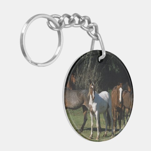 Wild Mustang Horses 1 Sleutelhanger (Voorkant Links)