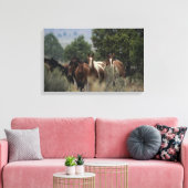 Wild Mustang Horses 2 Canvas Afdruk (Insitu (Woonkamer))