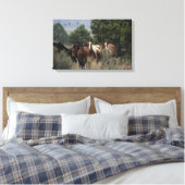 Wild Mustang Horses 2 Canvas Afdruk (Insitu (Slaapkamer))