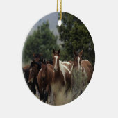 Wild Mustang Horses 2 Keramisch Ornament (Rechts)
