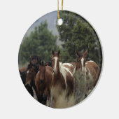 Wild Mustang Horses 2 Keramisch Ornament (Links)