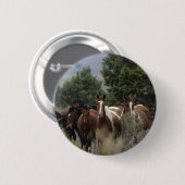 Wild Mustang Horses 2 Ronde Button 5,7 Cm (Voorkant /achterkant)