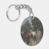 Wild Mustang Horses 2 Sleutelhanger (Voorkant Links)