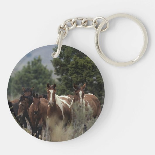 Wild Mustang Horses 2 Sleutelhanger (Achterkant)