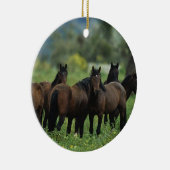 Wild Mustang Horses 3 Keramisch Ornament (Rechts)
