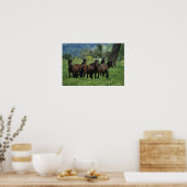 Wild Mustang Horses 3 Poster (Keuken)