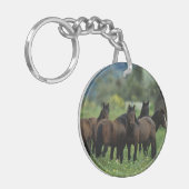 Wild Mustang Horses 3 Sleutelhanger (Voorkant Links)