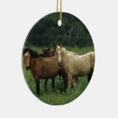 Wild Mustang Horses 4 Keramisch Ornament (Rechts)