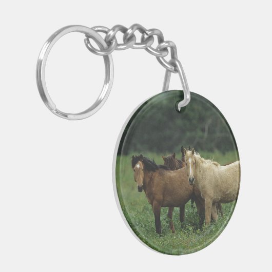 Wild Mustang Horses 4 Sleutelhanger (Voorkant Links)