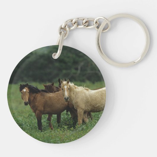 Wild Mustang Horses 4 Sleutelhanger (Achterkant)
