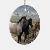 Wild Mustang Horses 5 Keramisch Ornament (Rechts)