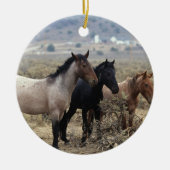 Wild Mustang Horses 5 Keramisch Ornament (Voorkant)
