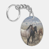 Wild Mustang Horses 5 Sleutelhanger (Voorkant Links)