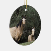 Wild Mustang Horses 6 Keramisch Ornament (Rechts)