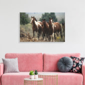 Wild Mustang Horses 7 Canvas Afdruk (Insitu (Woonkamer))
