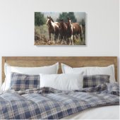 Wild Mustang Horses 7 Canvas Afdruk (Insitu (Slaapkamer))