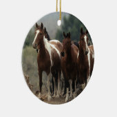 Wild Mustang Horses 7 Keramisch Ornament (Rechts)