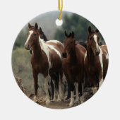 Wild Mustang Horses 7 Keramisch Ornament (Voorkant)