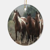 Wild Mustang Horses 7 Keramisch Ornament (Links)