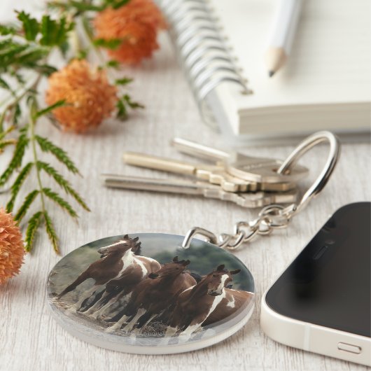 Wild Mustang Horses 7 Sleutelhanger (Voorkant Rechts)