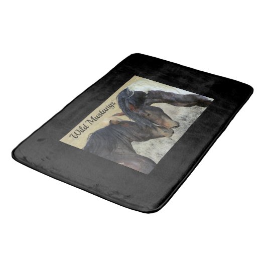 Wild Mustang Horses Bath Mat Bathroom Accessoires (Gekanteld)