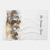 Wild Mustang Horses Equestrian Wild West Theedoek (Horizontaal)