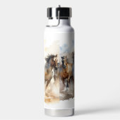 Wild Mustang Horses Equestrian Wild West Waterfles (Rechts)