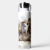 Wild Mustang Horses Equestrian Wild West Waterfles (Voorkant)