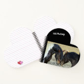 Wild Mustang Horses Heart Shaped Spiral Notitieboe Notitieboek (Binnen)