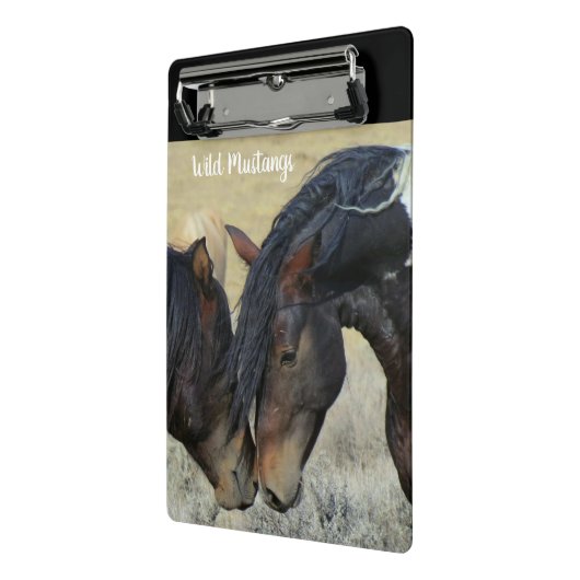 Wild Mustang Horses Mini Clipboard School Klembord (Angled2)