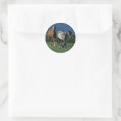 Wild Mustang Horses Ronde Sticker (Tas)