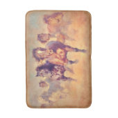 Wild Mustang Horses Stampede Waterverf Badmat (Voorkant Verticaal)