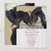 Wild Mustang Horses Wedding Invitations Kaart (Voorkant / Achterkant)