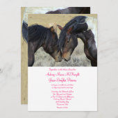 Wild Mustang Horses Wedding Invitations Kaart (Voorkant / Achterkant)