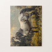 Wild Mustang landschapsschilderkunst Legpuzzel (Verticaal)