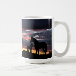 Wild Mustang Mare en Foal Coffee Mok