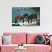 Wild Mustang Mare & Foal Canvas Afdruk (Insitu (Woonkamer))