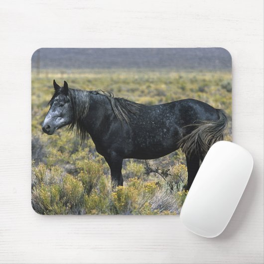 Wild Mustang Paard in de woestijn Muismat (Met muis)