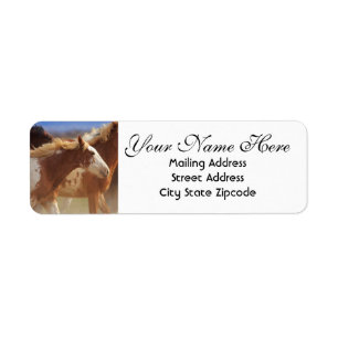 Wild Mustang Return Address Etiket
