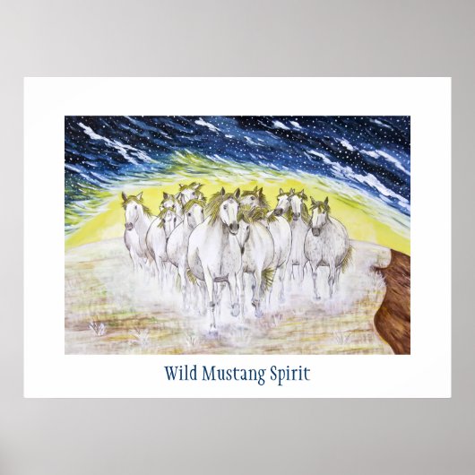 Wild Mustang Spirit Poster (Voorkant)