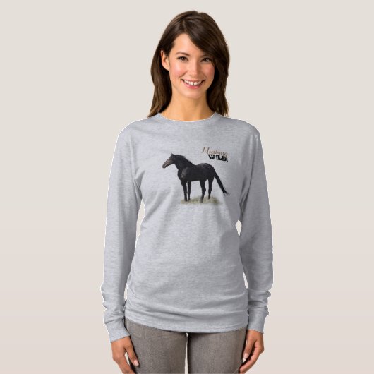 Wild Mustang Stallion Apparel! T-shirt (Voorkant volledig)