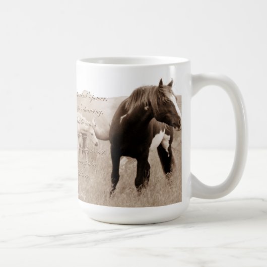 Wild Mustang Stallion~Majesty 15oz mok (Rechts)