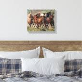 Wild Mustangs Canvas Afdruk (Insitu (Slaapkamer))